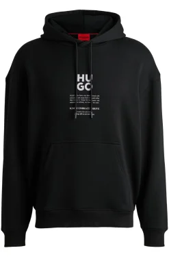 Hoodie aus Baumwoll-Mix mit floralem Flammen-Artwork