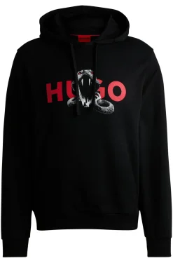 Hoodie aus Baumwoll-Terry mit Grafik-Prints von Tieren