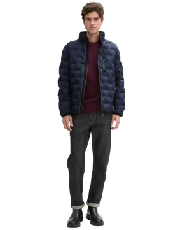 Hybrid Lightweight Steppjacke mit Kapuze im Stehkragen