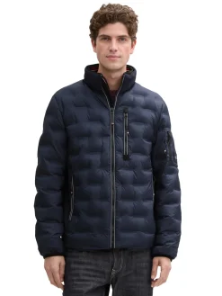Hybrid Lightweight Steppjacke mit Kapuze im Stehkragen