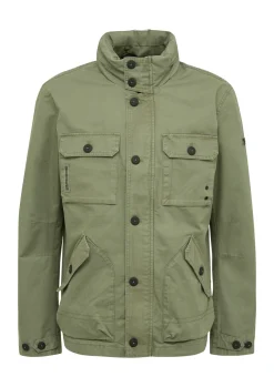 Jacke im Utility-Stil mit Kapuze im Kragen