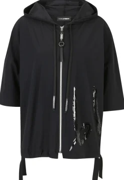 Jacke mit Reißverschluss und dekorativem Motivprint