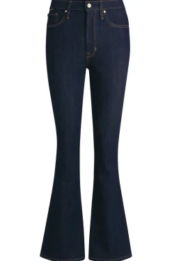 Jeans aus blauem Stretch-Denim mit Logo-Details