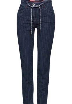 Jeans im Nadelstreifen-Look