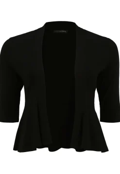 Jersey-Jacke mit Schalkragen und Schößchen