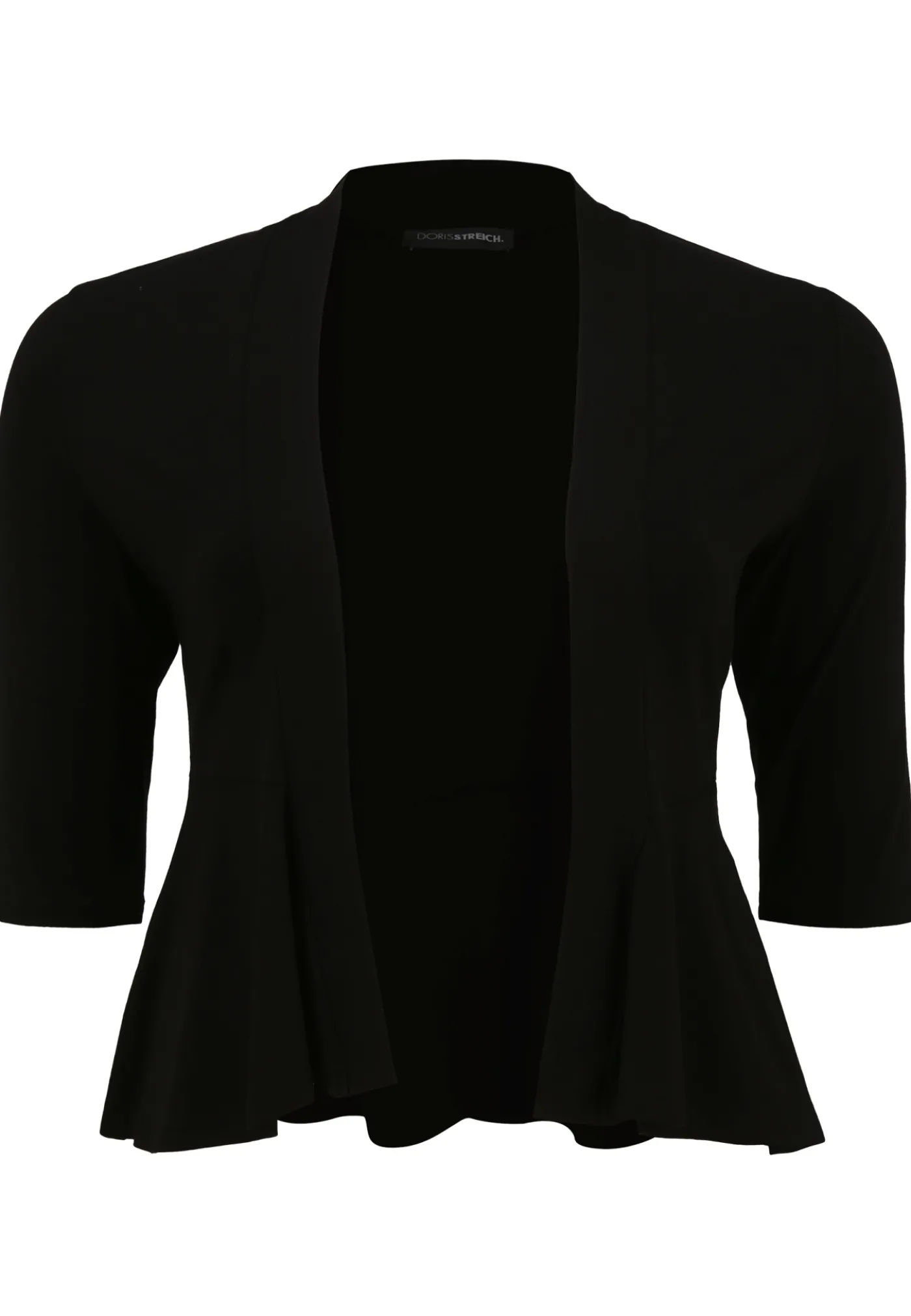 Jersey-Jacke mit Schalkragen und Schößchen