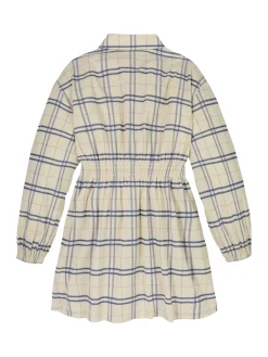 Kariertes Cord-Hemdkleid