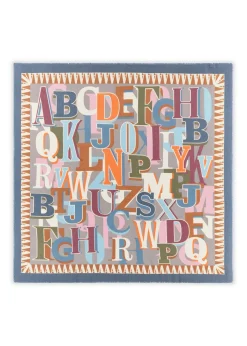 Kaschmirweiches Tuch mit Alphabet-Schriftzug