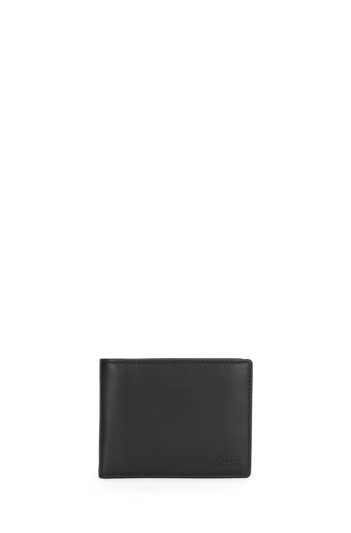 KLAPP-GELDBÖRSE AUS LEDER MIT LOGO-PRÄGUNG UND MÜNZTASCHE