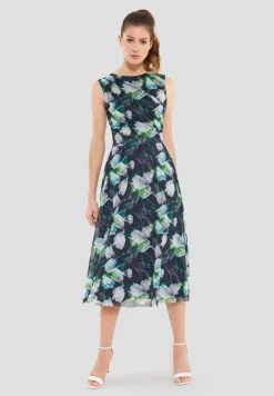 Kleid aus bedrucktem Mesh