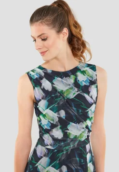 Kleid aus bedrucktem Mesh