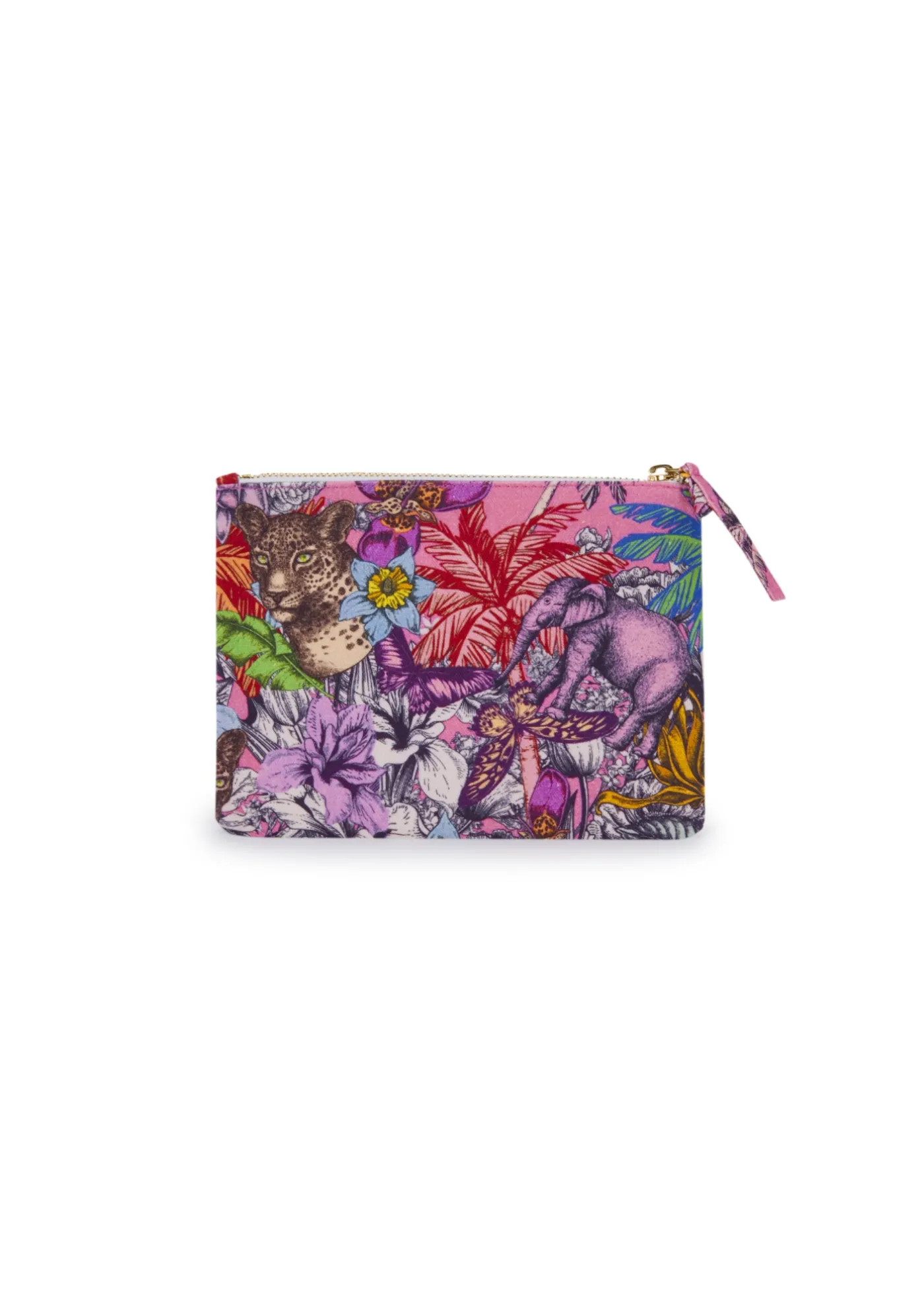 Kosmetiktasche aus robustem Baumwoll-Gewebe mit Dschungel-Print