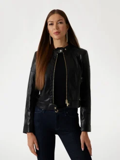 Kunstleder-Bikerjacke
