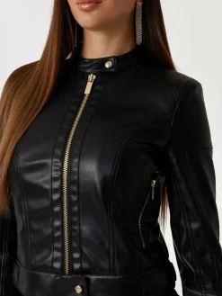 Kunstleder-Bikerjacke