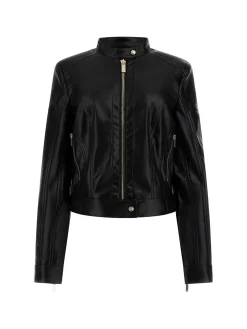 Kunstleder-Bikerjacke