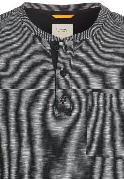 Kurzarm Henley aus reiner Baumwolle