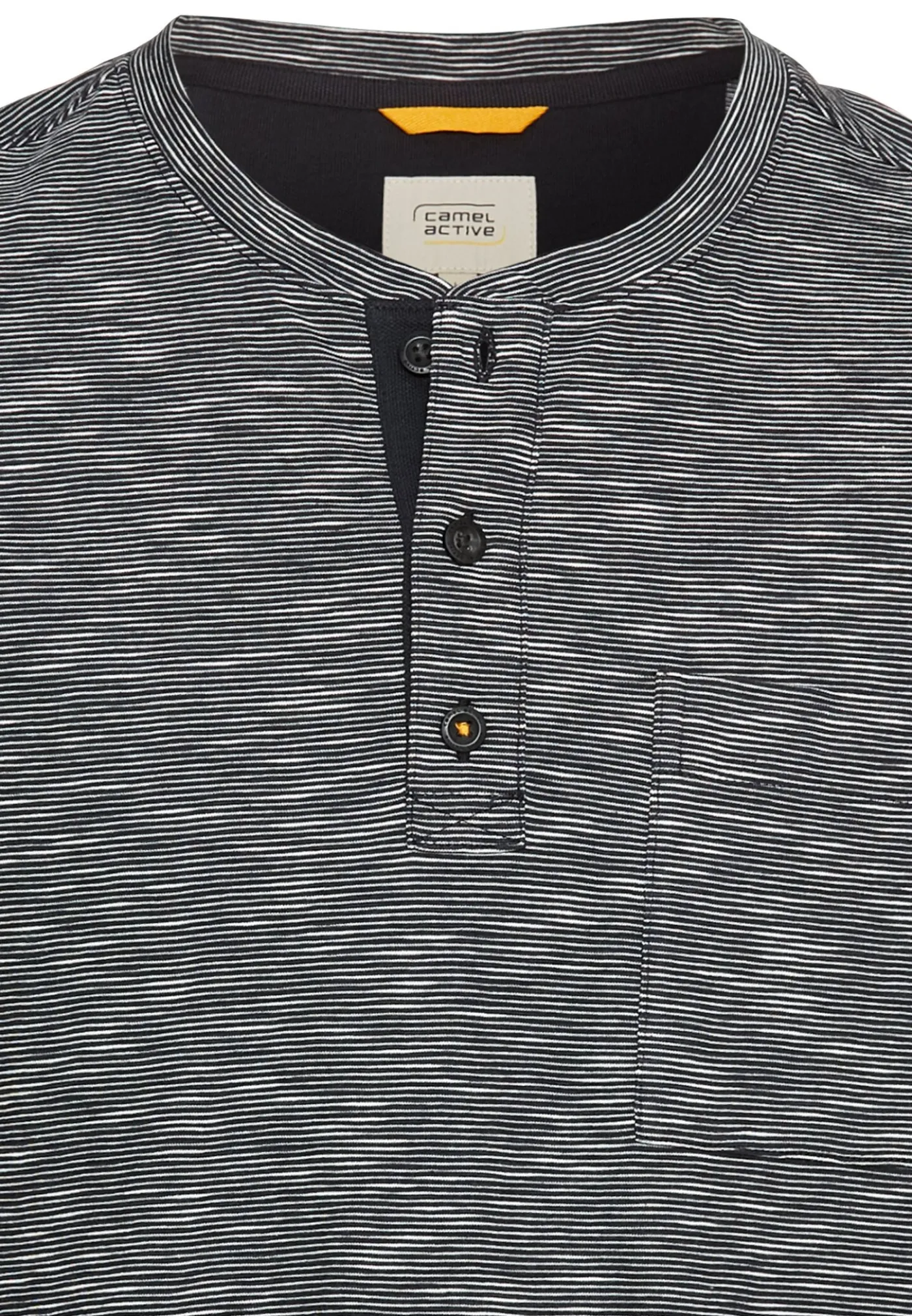 Kurzarm Henley aus reiner Baumwolle