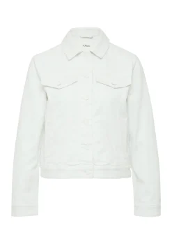 Kurze Jeansjacke mit angedeuteten Brusttaschen