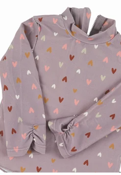 Langarm-Schwimmshirt Herz