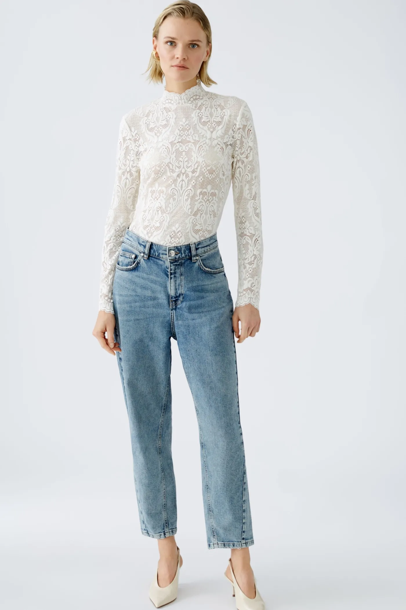 Langarmshirt halbtransparent