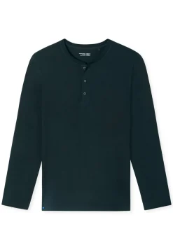 Langarmshirt Knopfleiste