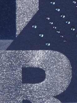 Langarm-Shirt mit Geschmücktem Front-Motiv