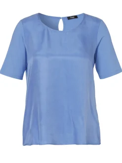 Leicht ausgestelltes Halbarm-Blusenshirt