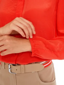 Leichte Hemdbluse in Uni