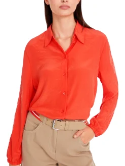 Leichte Hemdbluse in Uni