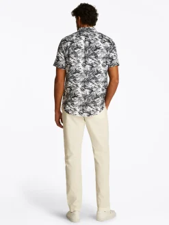 Leinenhemd mit Vacation Print