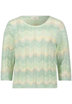 Lochstrick-Pullover