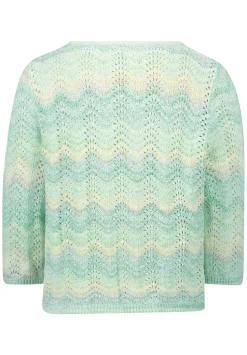 Lochstrick-Pullover
