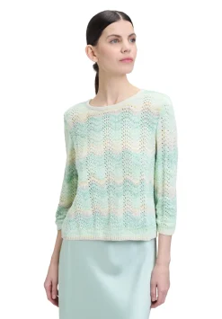 Lochstrick-Pullover