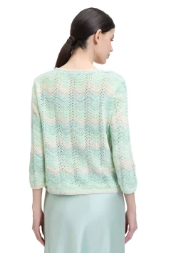 Lochstrick-Pullover