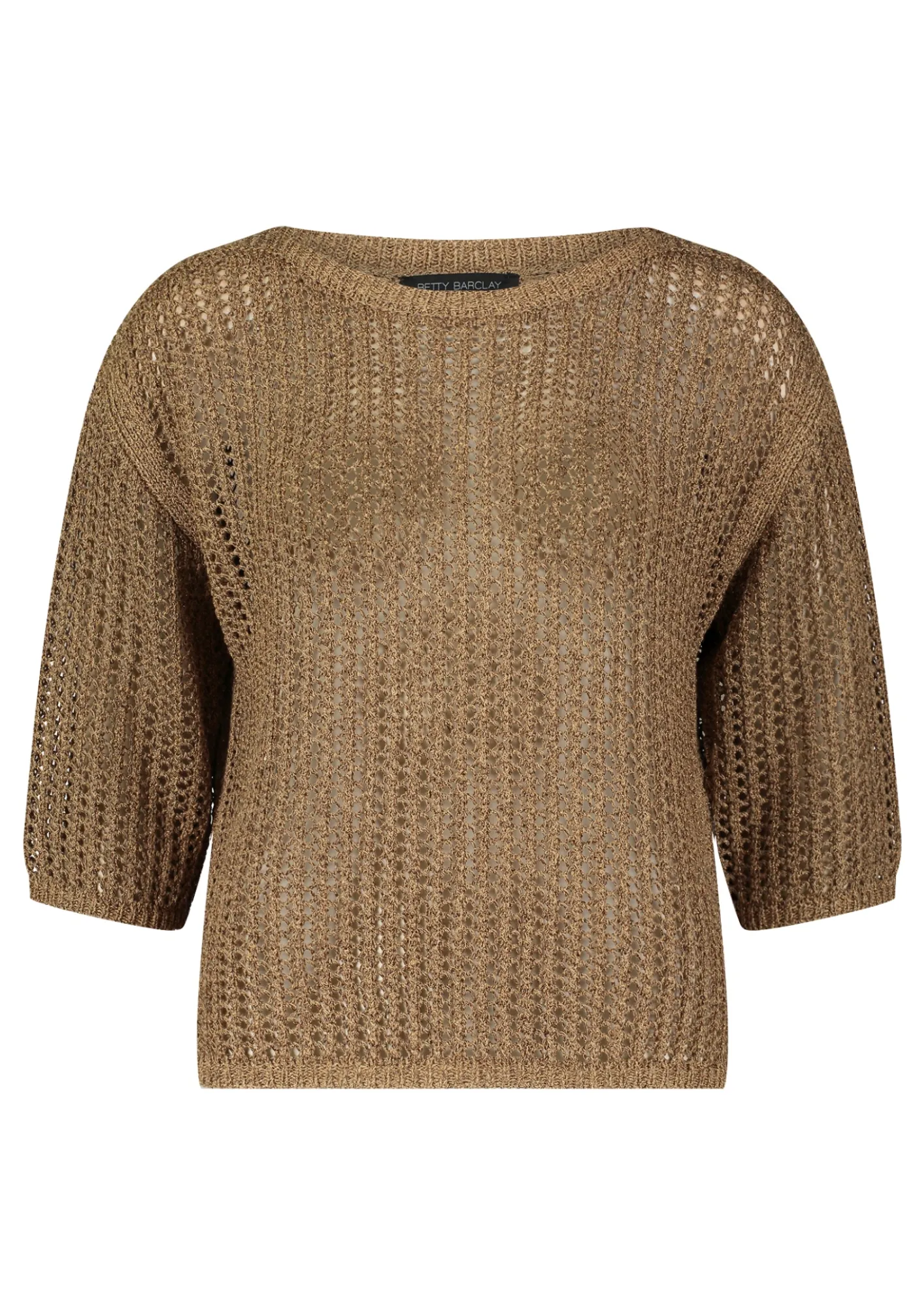 Lochstrick-Pullover