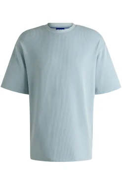 Loose-Fit T-Shirt aus Baumwoll-Mix mit Waffelstruktur