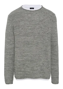 Melierter Strickpullover
