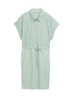 Mini-Blusenkleid mit Streifenmuster