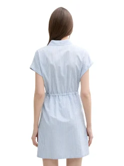 Mini-Blusenkleid mit Streifenmuster