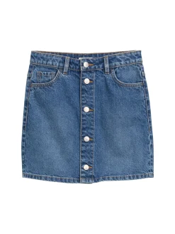 Mini-Jeansrock mit Knopfleiste