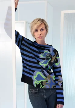 Moderner Strickpullover in Jacquard-Optik