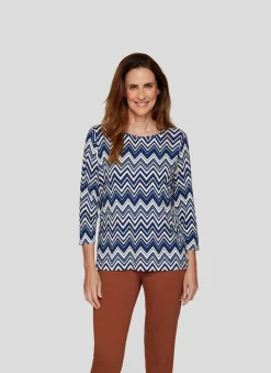 Modernes Shirt mit Zickzack-Muster