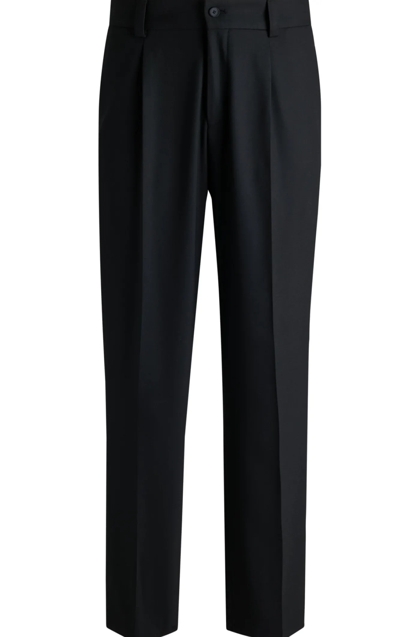 Modern-Fit Hose aus Stretch-Twill mit Bügelfalten