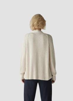 Offener Strick-Cardigan mit Perfangstruktur