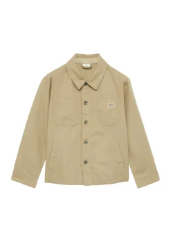 Overshirt aus Baumwollmix mit Label-Patch und aufgesetzten Taschen