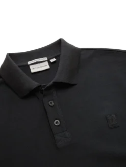 Oversize Poloshirt mit Logo Badge