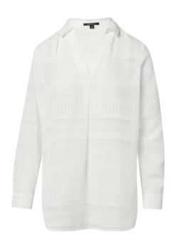 Oversized Bluse aus transparentem Jacquard