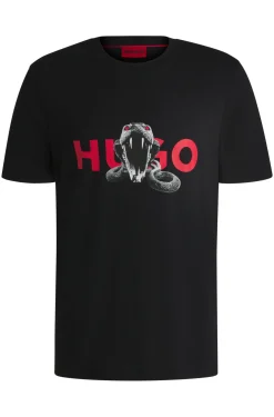 Oversized T-Shirt aus Baumwolle mit Tier-Grafik