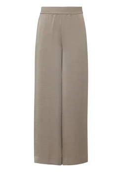 Palazzo-Hose aus Satin mit Eingrifftaschen