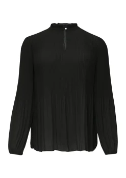Plissierte Bluse aus Crêpe